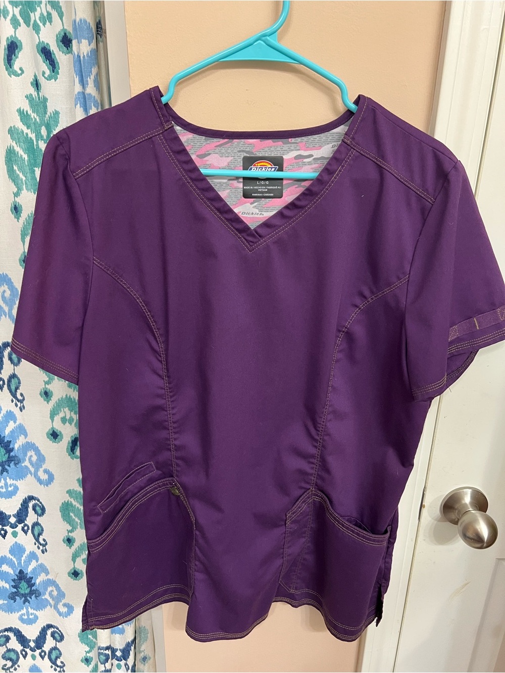 2 Dickies women’s scrub tops size large